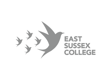 East Sussex College logo on Custard Design and Print Website